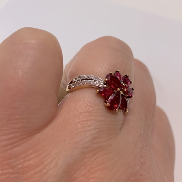 NWT Ruby Yellow gold Ring size 7 - Picture 9 of 16